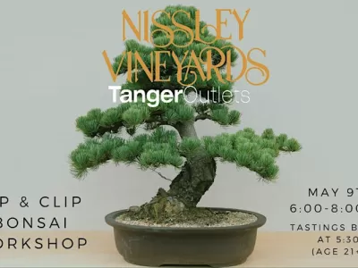 Sip & Clip Beginner Bonsai Workshop and Wine Tasting