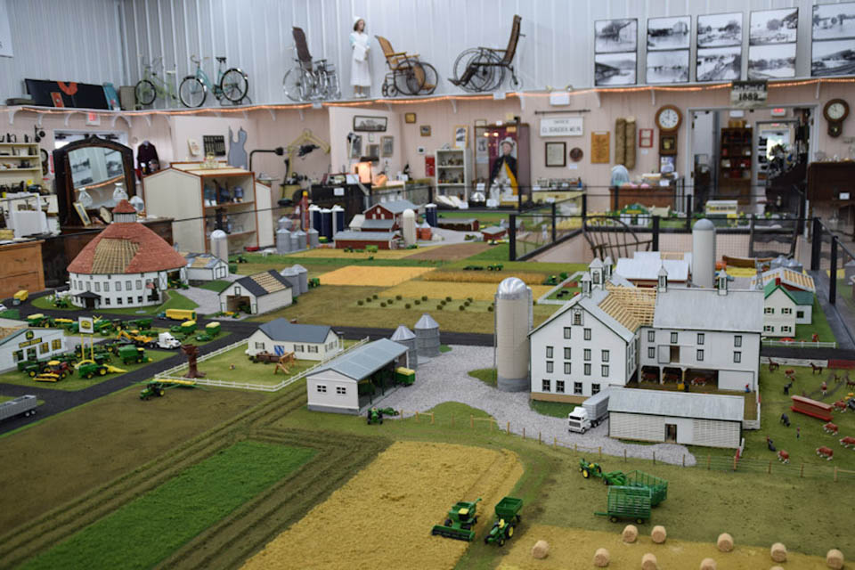 miniature display of a town