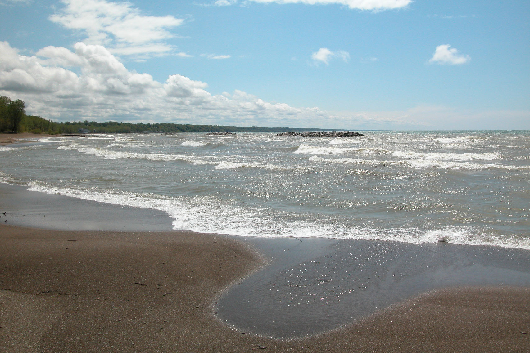 waves at presque isle beach