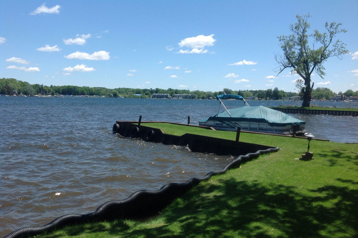 boat docked on conneaut lake